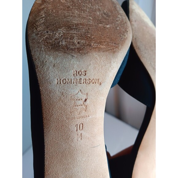 Ross Hommerson Black Heels Fabric Upper Leather Soles Sz 10 Formal Dressy - Picture 4 of 7